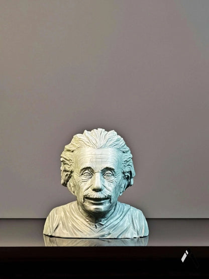 Einstein Bust Sculpture | Matte Ice Blue Finish | Pop Culture Collectible India