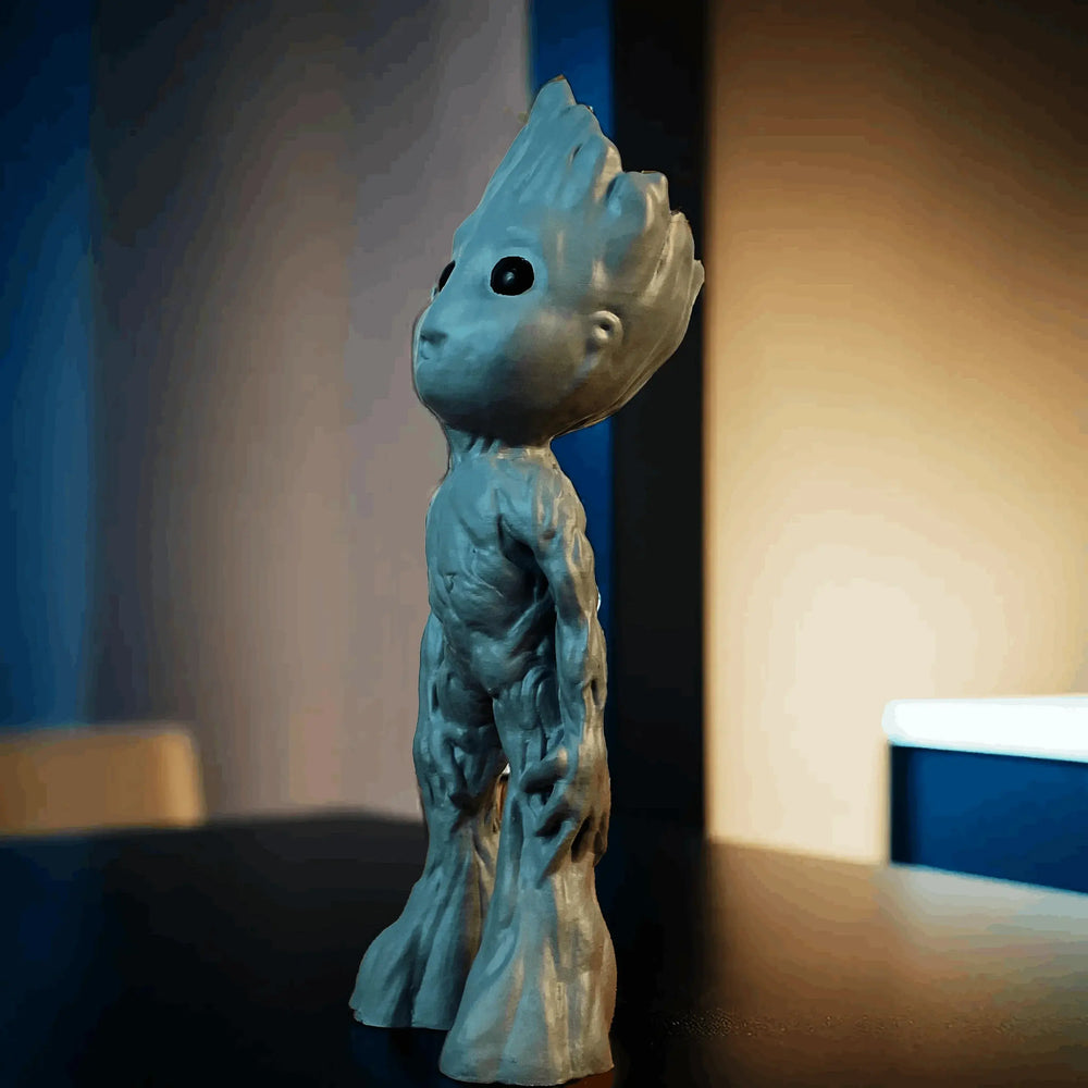 Baby Groot Standing Statue Guardians Galaxy Blue Teal Figure | Archadia