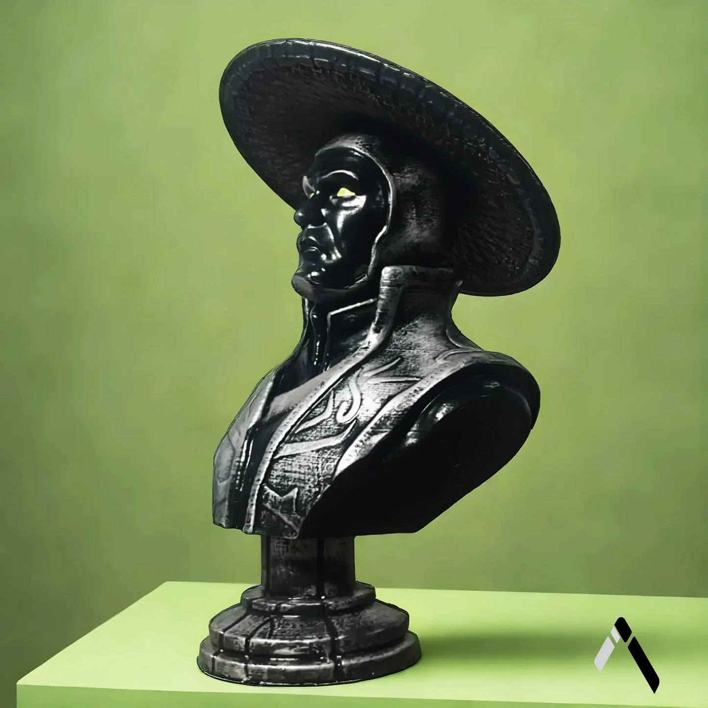 Raiden Bust Sculpture Mortal Kombat Thunder God Conical Hat | Archadia