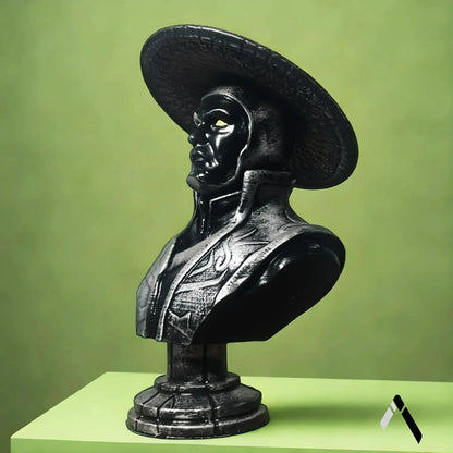 Raiden Bust Sculpture Mortal Kombat Thunder God Conical Hat | Archadia