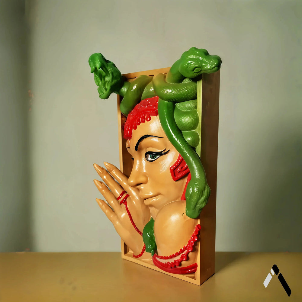 Medusa Book Nook Wall Sculpture Snake Hair Greek Myth | Archadia