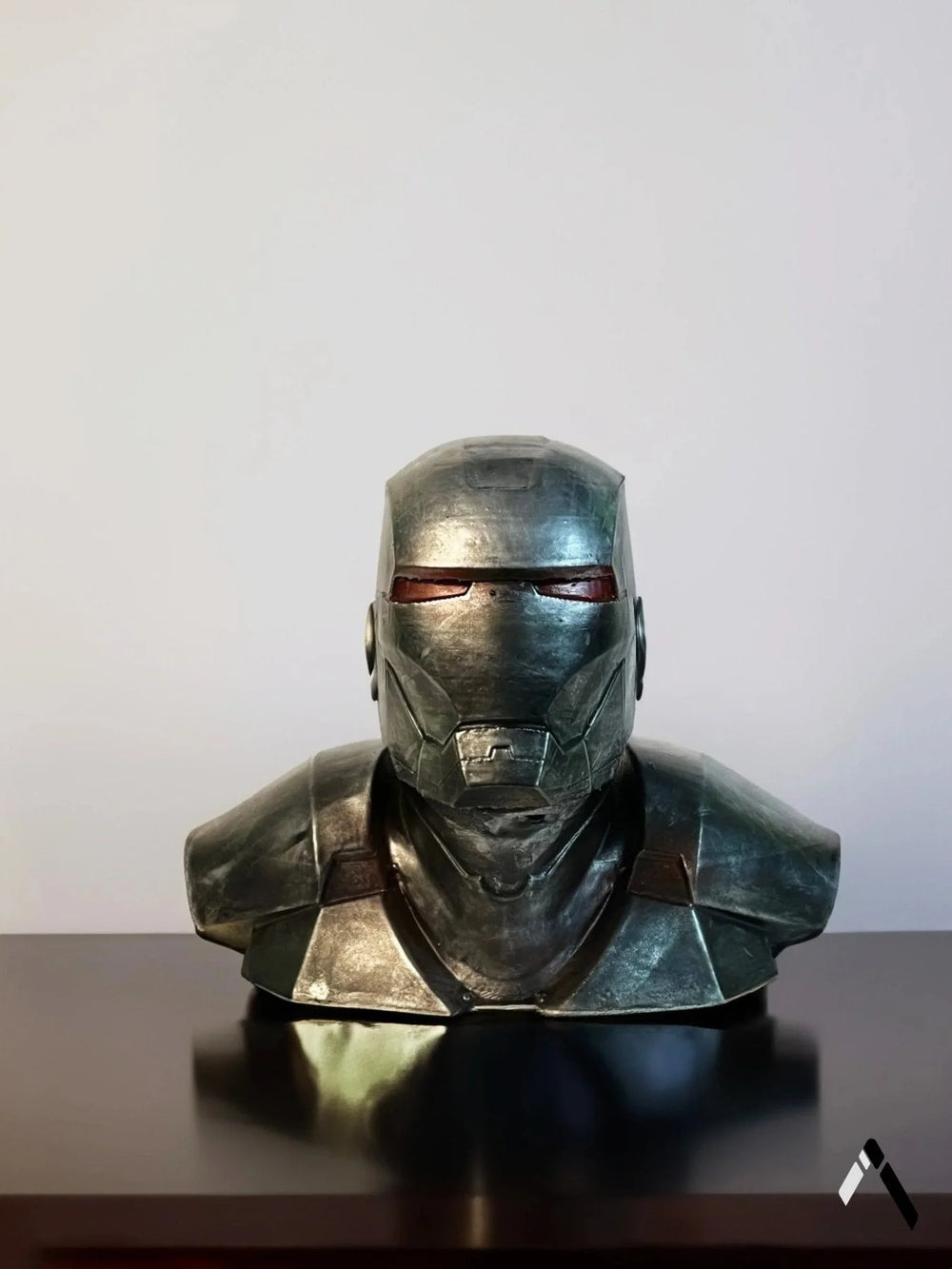 Iron Man Helmet Bust | Battle-Worn Dark Gunmetal Marvel Collectible | Archadia