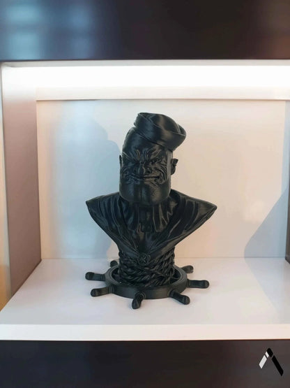 Popeye Sailor Bust Sculpture Dark Charcoal Collectible | Archadia