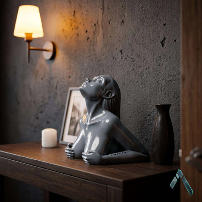 Mermaid Bust Sculpture Grey Modern Abstract Female Statue | Archadia