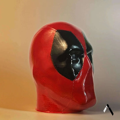 Deadpool Head Mask Statue | Gloss Red Finish | Marvel Pop Culture Collectible