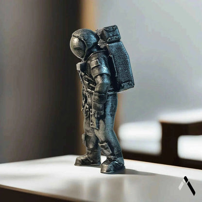 Astronaut Sculpture | Gunmetal Silver Finish | Space Collector's Figurine India