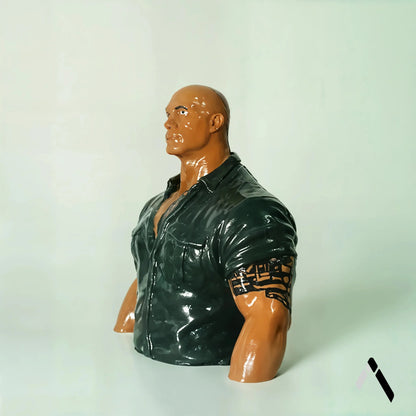 Dwayne The Rock Jumanji Bust Sculpture Muscular Bravestone | Archadia