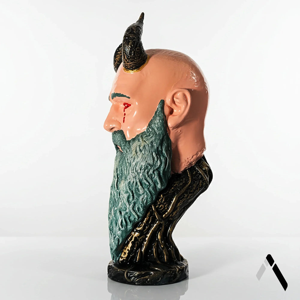 Mimir Head Statue God of War Norse Mythology Horned Bust | Archadia
