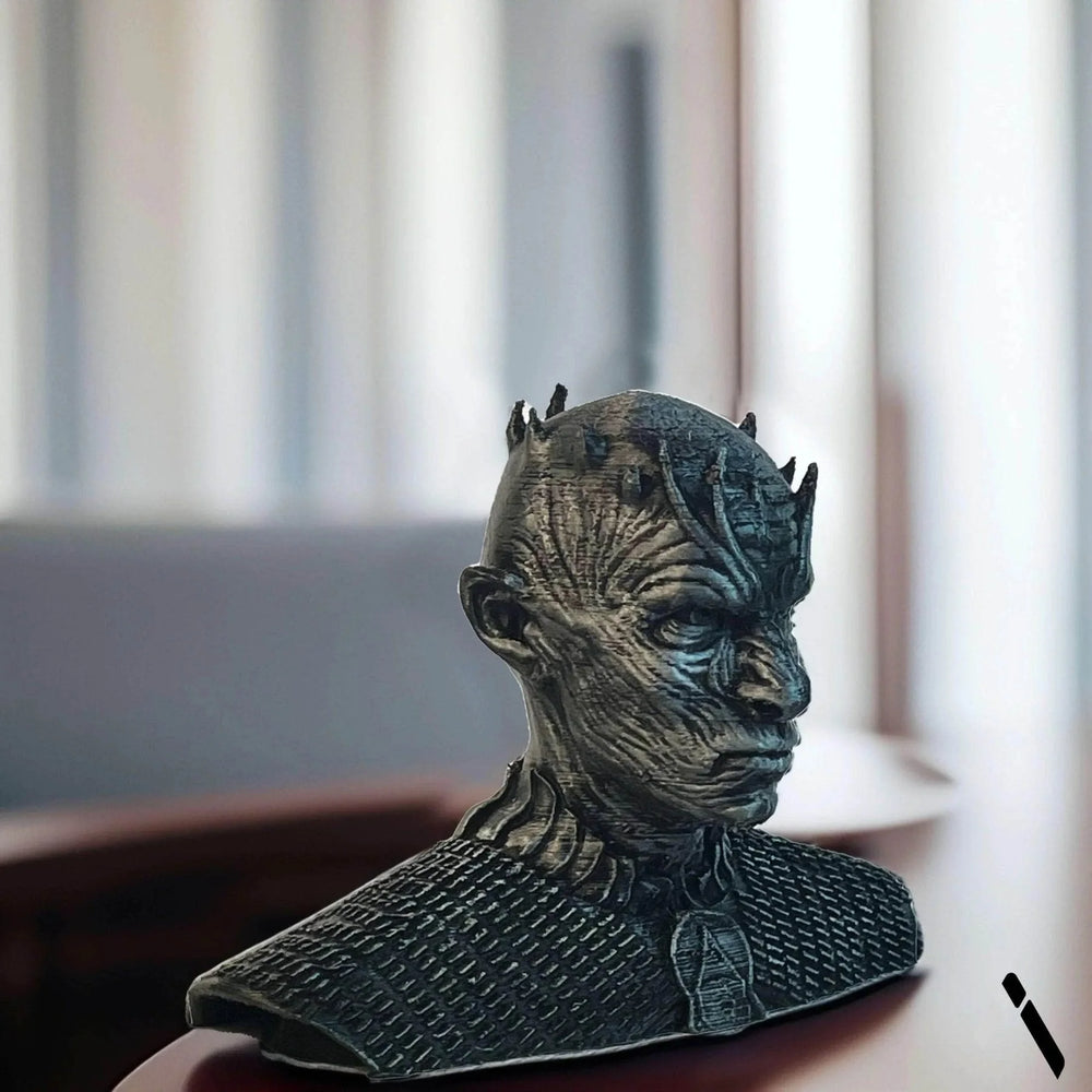 Night King Bust Sculpture | Dark Matte Charcoal | Game of Thrones Collectible