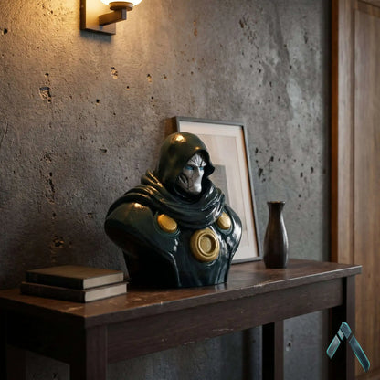 Doctor Doom Bust Figurine | Glossy Green & Gold | Marvel Comics Collectible
