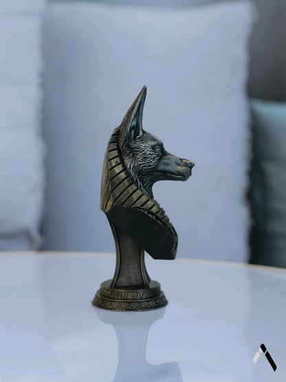 Anubis Bust Sculpture | Dark Bronze Finish | Egyptian God Collectible India
