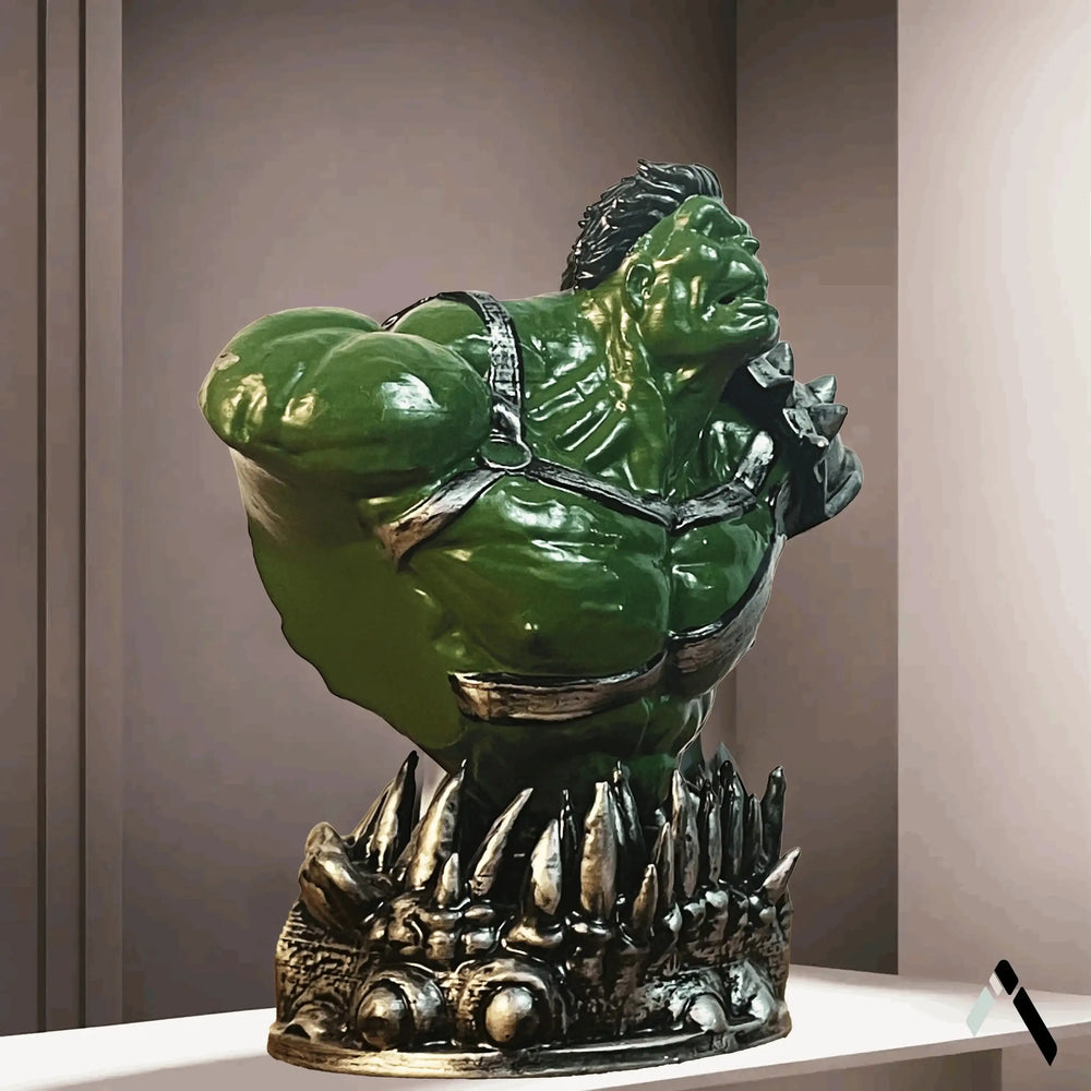 Gladiator Hulk Ragnarok Bust | Armored Arena Warrior Statue | Archadia