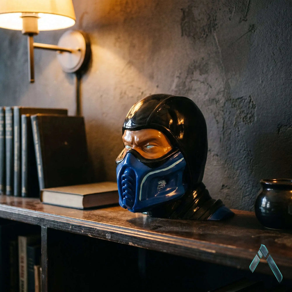 Sub-Zero Headphone Stand Mortal Kombat Ninja Bust Gaming | Archadia
