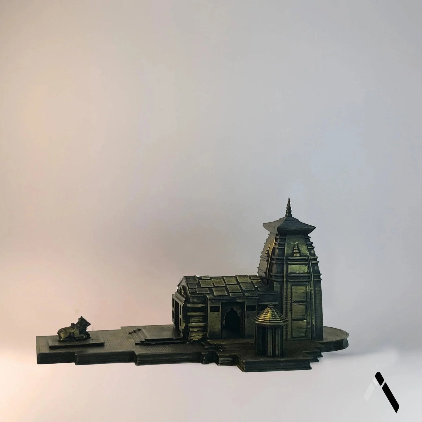 Kedarnath Temple Scale Model | Antique Bronze Architectural | Archadia