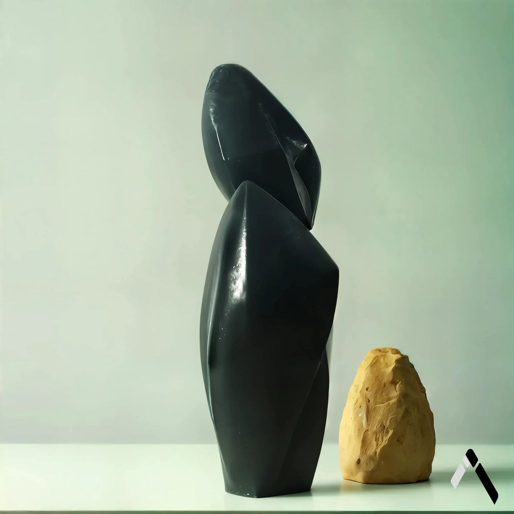 Abstract Bat Sculpture | Dark Navy Gloss Finish | Premium Statement Collectible India