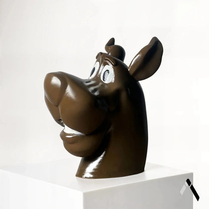 Scooby-Doo Head Sculpture Brown Gloss Cartoon Collectible | Archadia