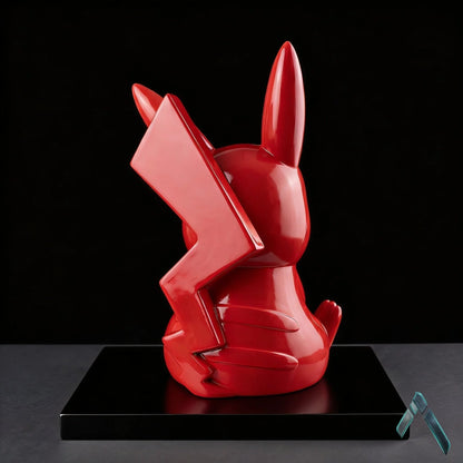 Pikachu Remix Sculpture | Crimson Red Gloss | Limited Edition Pokemon Collectible India