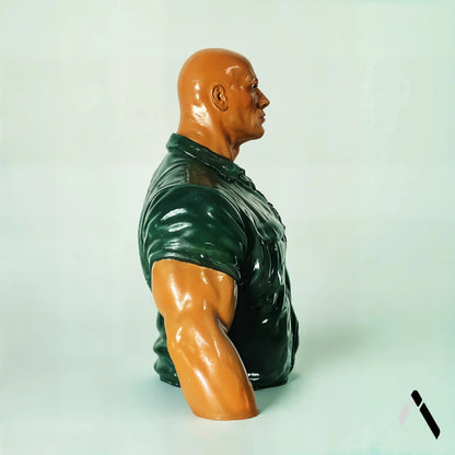 Dwayne The Rock Jumanji Bust Sculpture Muscular Bravestone | Archadia