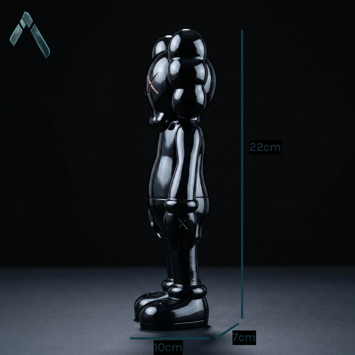 KAWS Companion Standing Figure | Gloss Black Street Art Collectible | Archadia