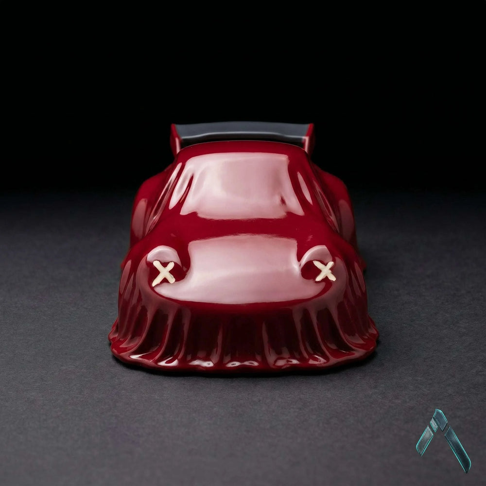 Ghost Porsche Sculpture | Gloss Cherry Red | Automotive Pop Culture Collectible