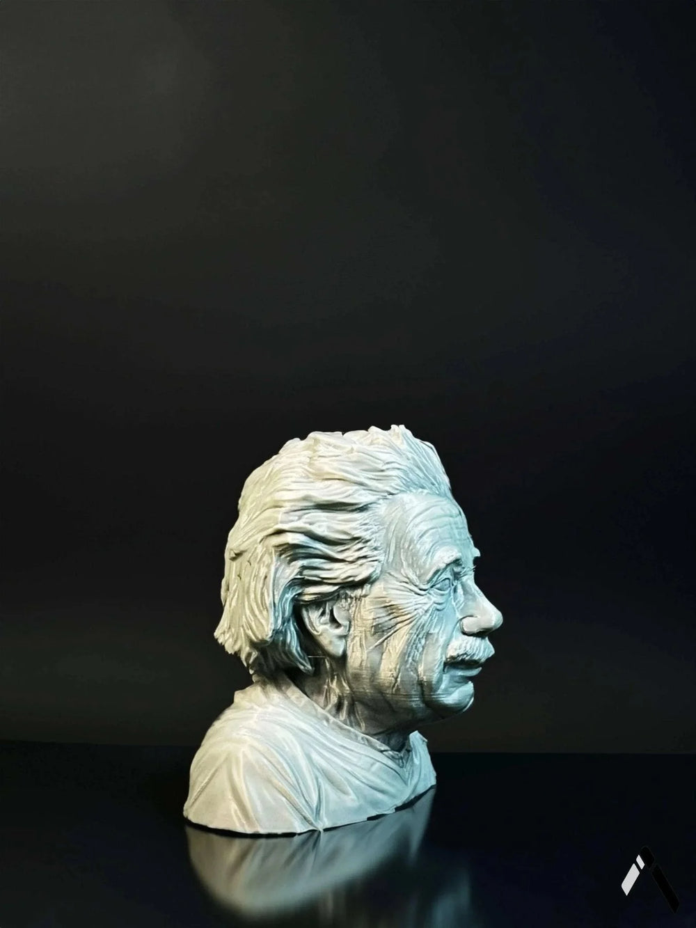 Einstein Bust Sculpture | Matte Ice Blue Finish | Pop Culture Collectible India