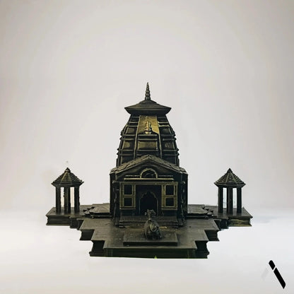 Kedarnath Temple Scale Model | Antique Bronze Architectural | Archadia