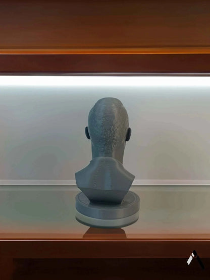 Ronaldo Bust Sculpture Matte Grey Football Legend | Archadia