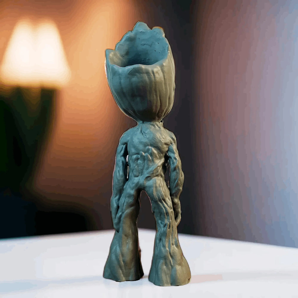 Baby Groot Standing Statue Guardians Galaxy Blue Teal Figure | Archadia