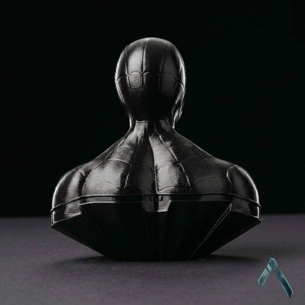 Spider-Man Black Suit Bust Sculpture Dark Web Noir Collectible | Archadia
