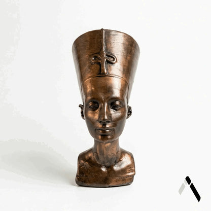 Nefertiti Bust Sculpture Queen of Egypt Ancient Amber Finish | Archadia