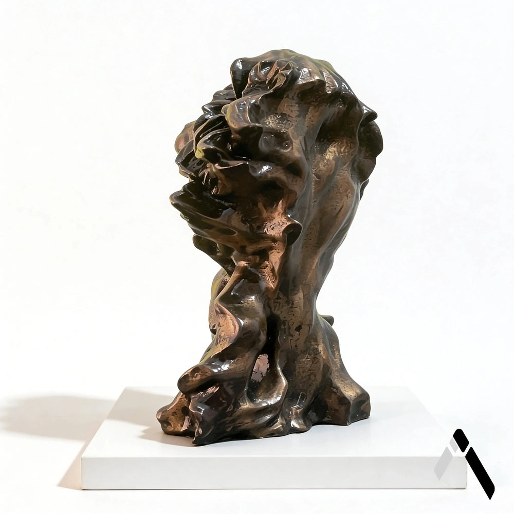 Lion King Bronze Sculpture | Dramatic Maned Statement Piece | Archadia