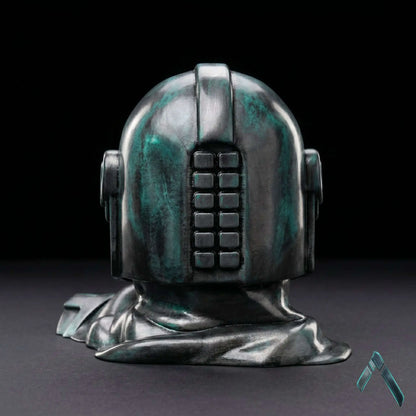 Mandalorian Helmet Sculpture Dark Silver Battle-Worn Star Wars | Archadia