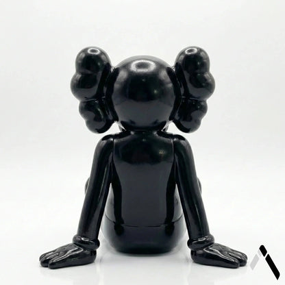KAWS X Sitting Companion Miniature | Gloss Black Collectible | Archadia