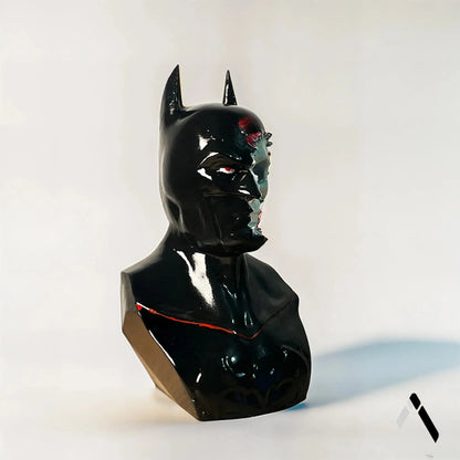Demon Batman Skull Bust | Gloss Jet Black Finish | DC Dark Horror Collectible