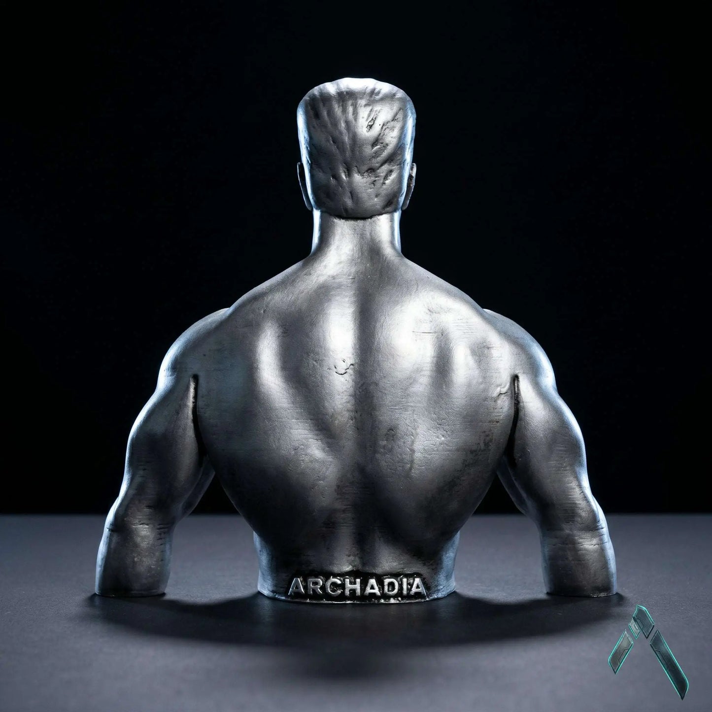 Arnold Bodybuilder Bust | Brushed Steel Metallic Finish | Pop Culture Collectible India