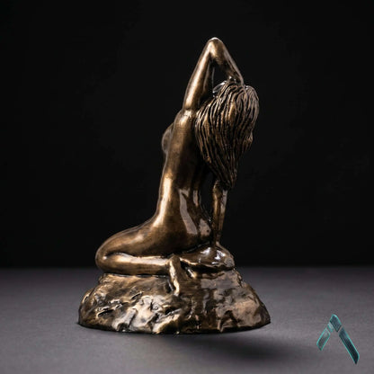 Nude Goddess Kneeling Sculpture | Antique Bronze Fine Art | Archadia