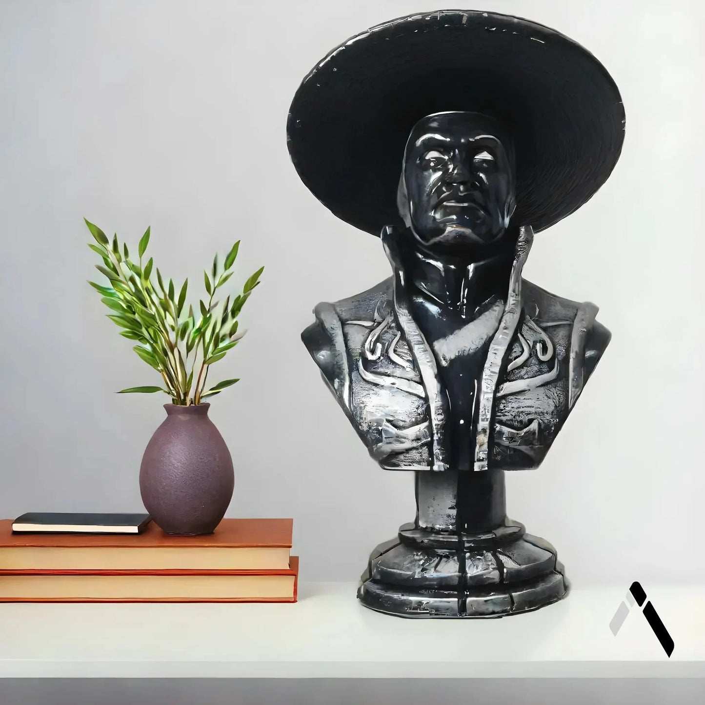 Raiden Bust Sculpture Mortal Kombat Thunder God Conical Hat | Archadia