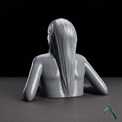 Mermaid Bust Sculpture Grey Modern Abstract Female Statue | Archadia