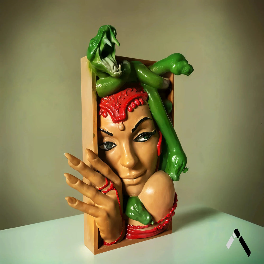 Medusa Book Nook Wall Sculpture Snake Hair Greek Myth | Archadia