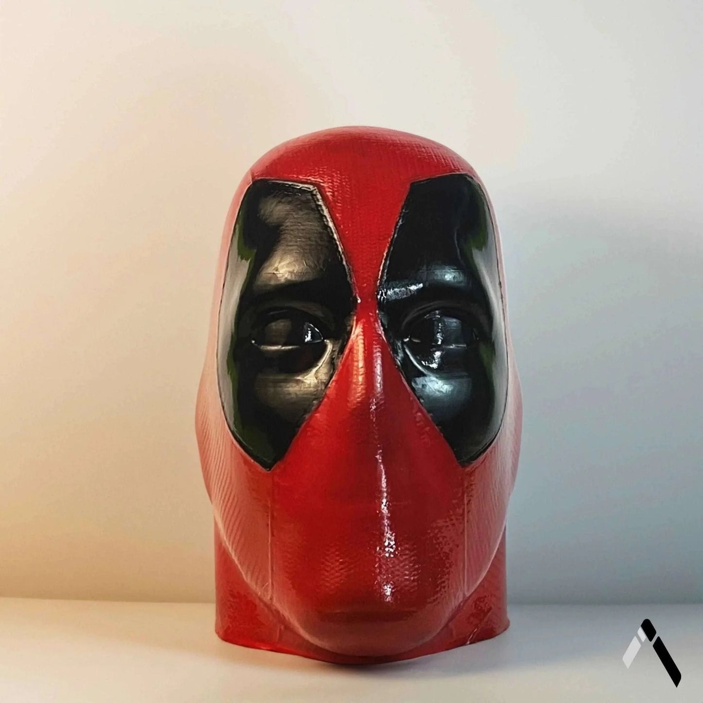 Deadpool Head Mask Statue | Gloss Red Finish | Marvel Pop Culture Collectible