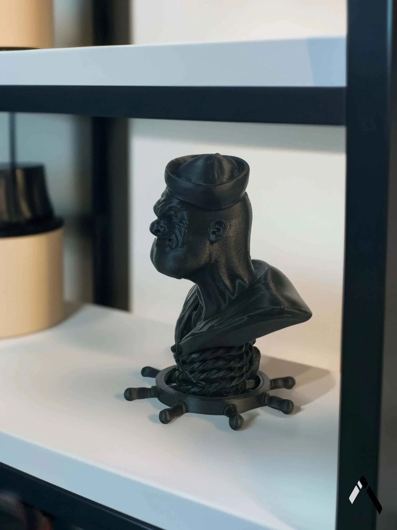 Popeye Sailor Bust Sculpture Dark Charcoal Collectible | Archadia