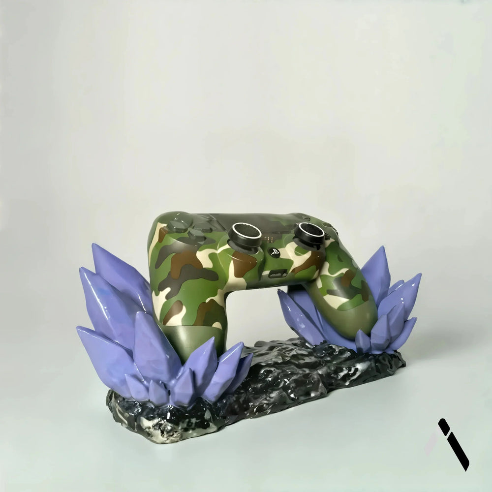Crystal Controller Stand | Blue Gemstone Finish | Gaming Desk Collectible India