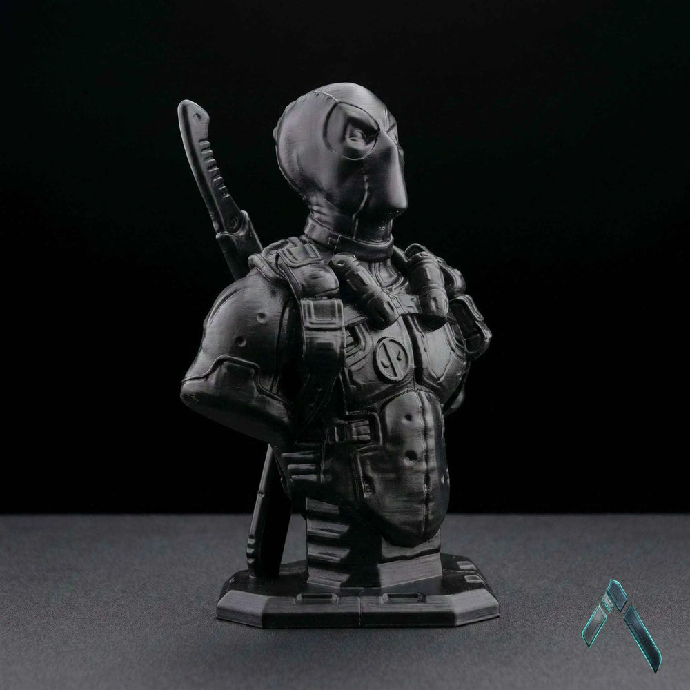 Deadpool Bust Sculpture | Matte Black & Silver Stealth Editions | Marvel Collectible