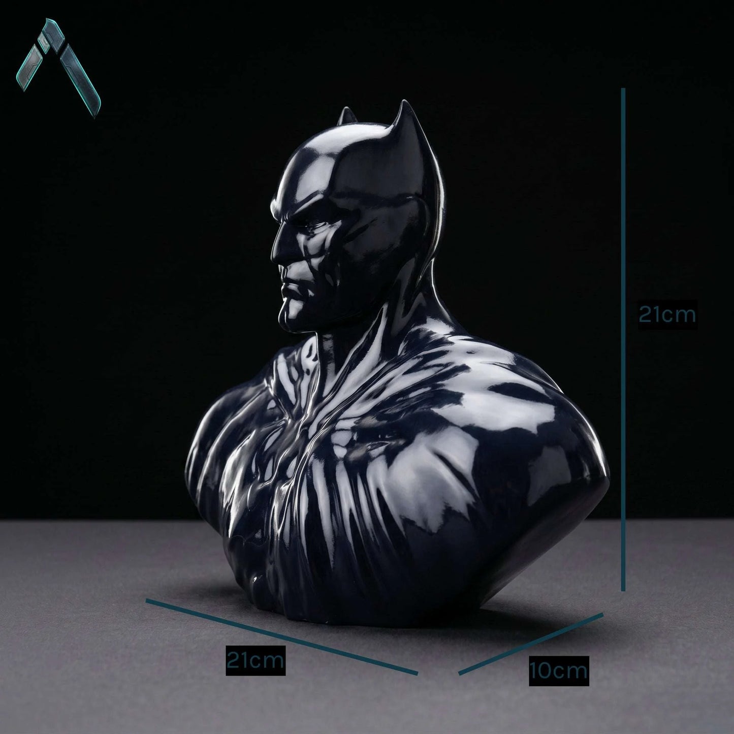 Batman Dark Knight Bust Sculpture | Glossy Premium Resin | DC Collectible