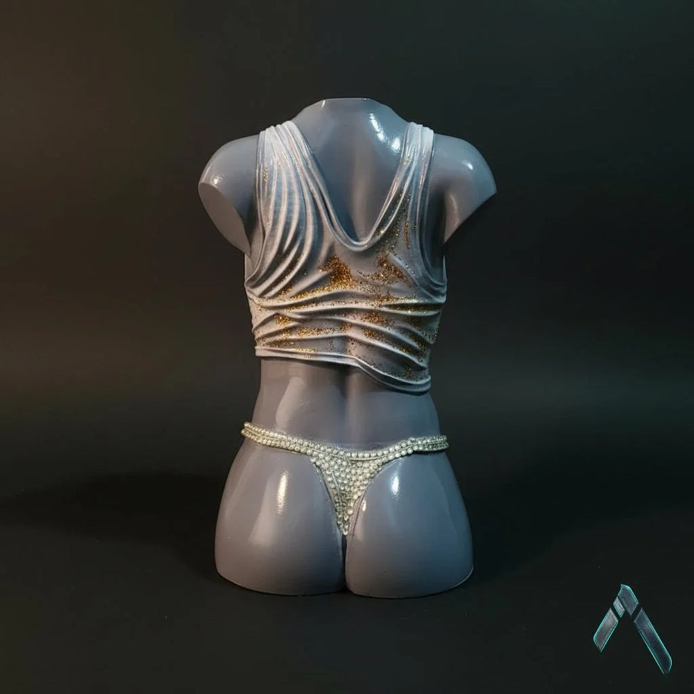 Draped Goddess Abstract Sculpture | Gold & Emerald Dark Aesthetic | Premium Collectible India