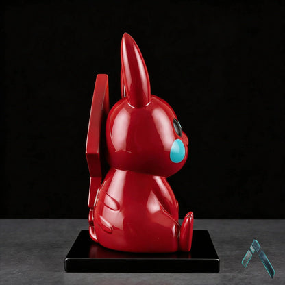 Pikachu Remix Sculpture | Crimson Red Gloss | Limited Edition Pokemon Collectible India