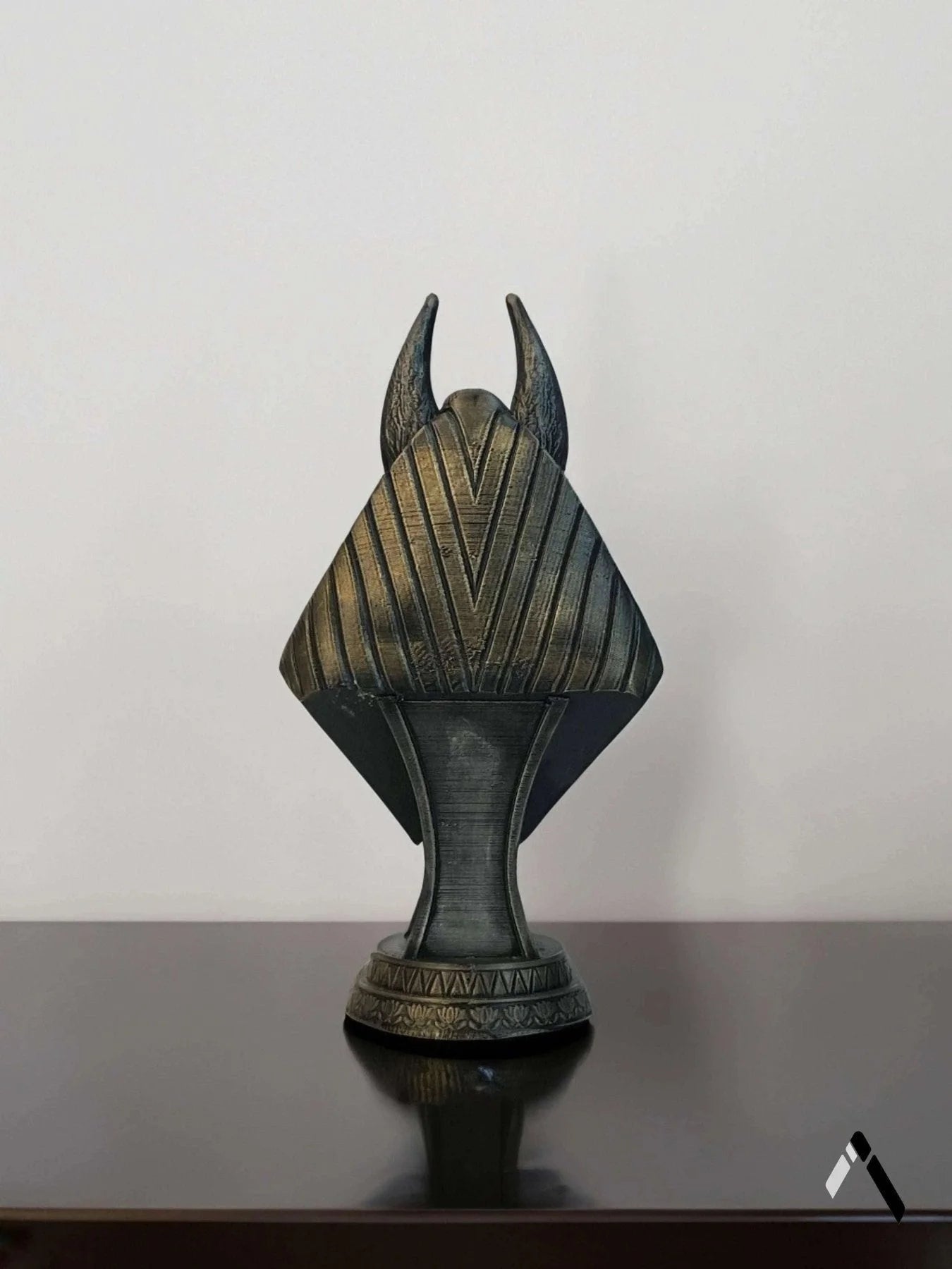 Anubis Bust Sculpture | Dark Bronze Finish | Egyptian God Collectible India