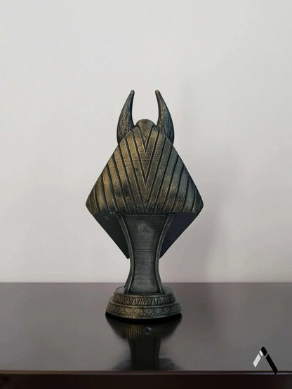 Anubis Bust Sculpture | Dark Bronze Finish | Egyptian God Collectible India