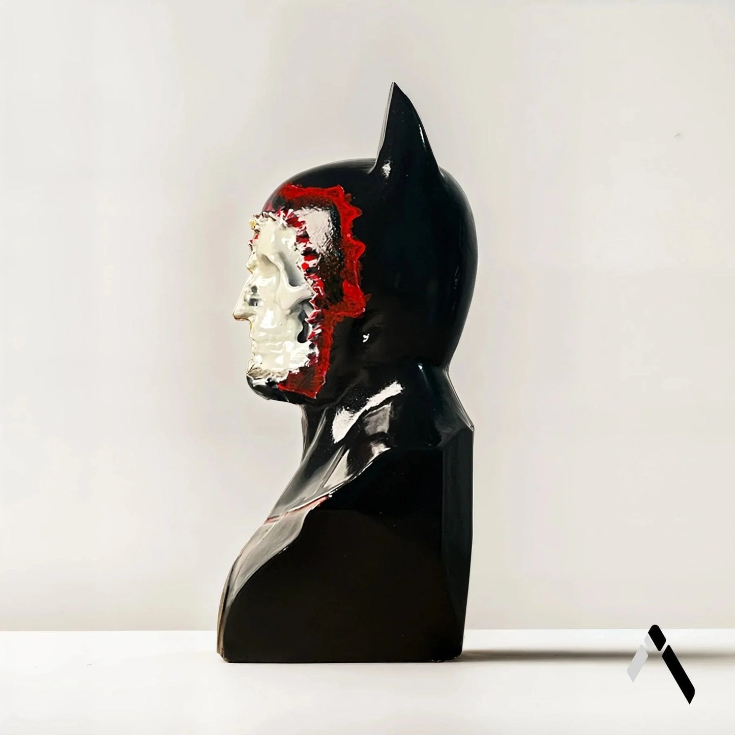 Demon Batman Skull Bust | Gloss Jet Black Finish | DC Dark Horror Collectible