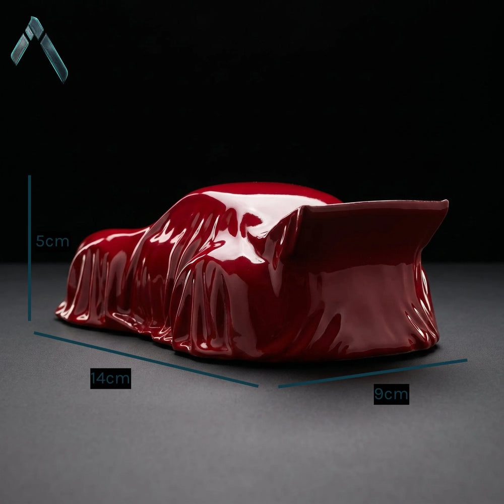 Ghost Porsche Sculpture | Gloss Cherry Red | Automotive Pop Culture Collectible